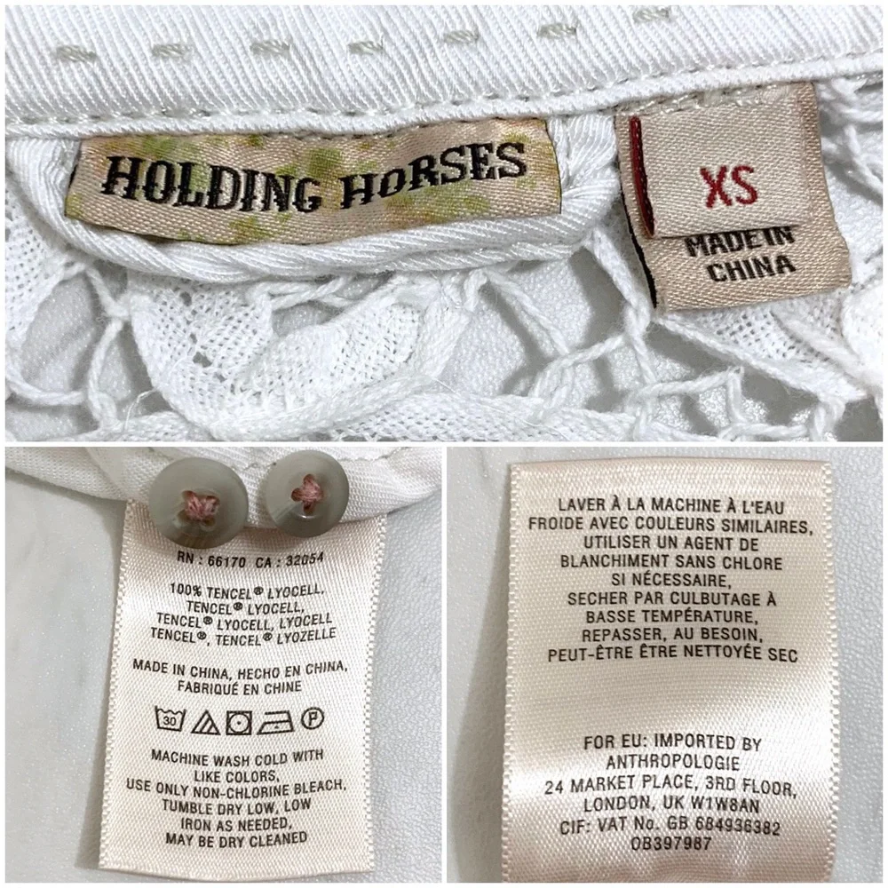 Anthropologie Holding Horses Prairie Lace Shirt XS_7